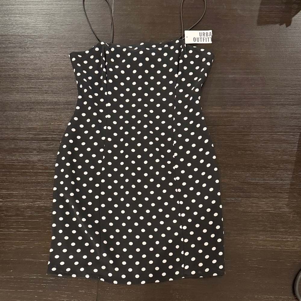 Urban Outfitters Black & White Polka Dot Mini Dress